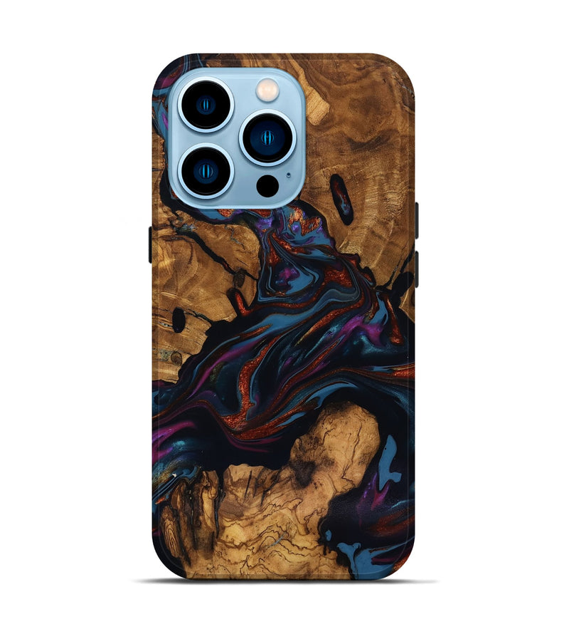 iPhone 14 Pro Wood Live Edge Phone Case - Ana (Ancient Olive, 818924)