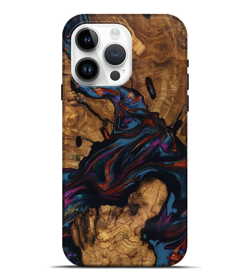 iPhone 15 Pro Max Wood Live Edge Phone Case - Ana (Ancient Olive, 818924)