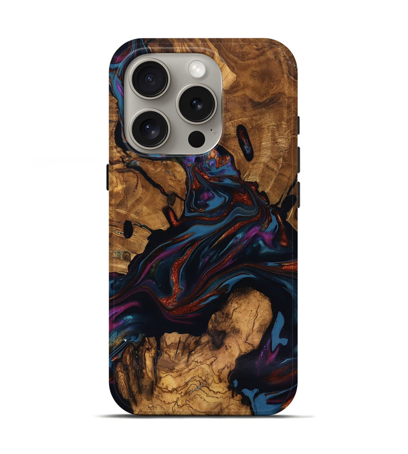 iPhone 16 Pro Wood Live Edge Phone Case - Ana (Ancient Olive, 818924)
