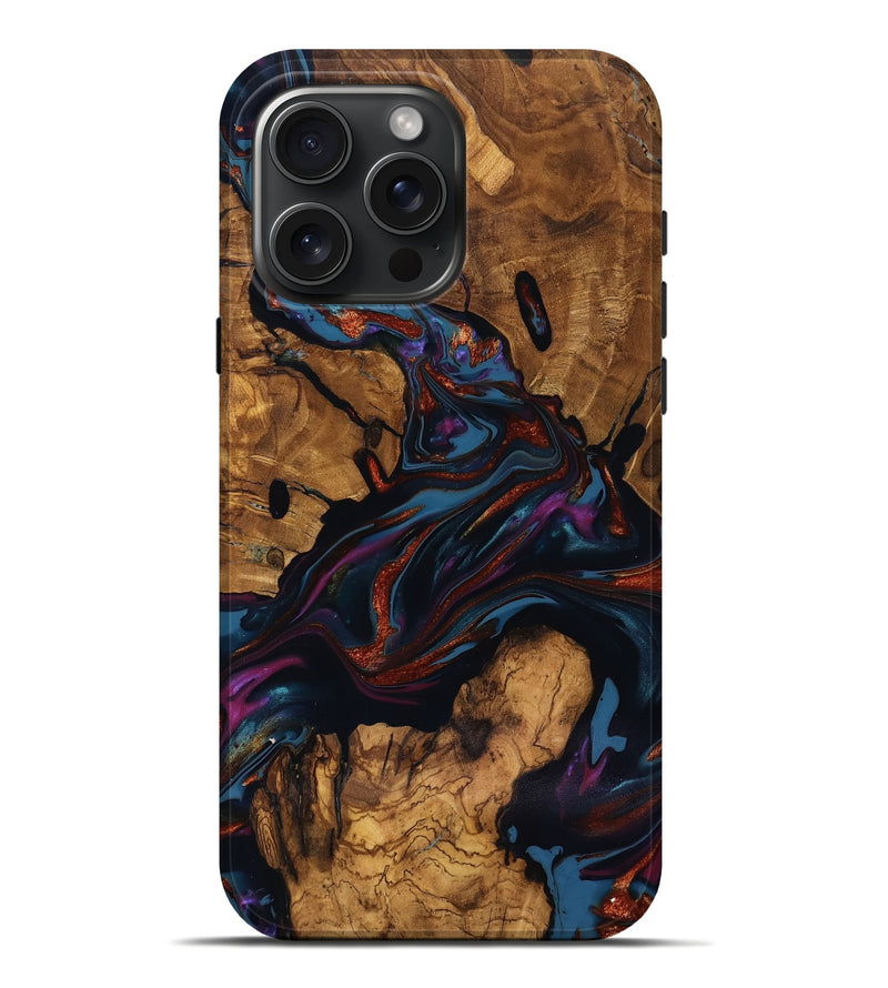 iPhone 16 Pro Max Wood Live Edge Phone Case - Ana (Ancient Olive, 818924)