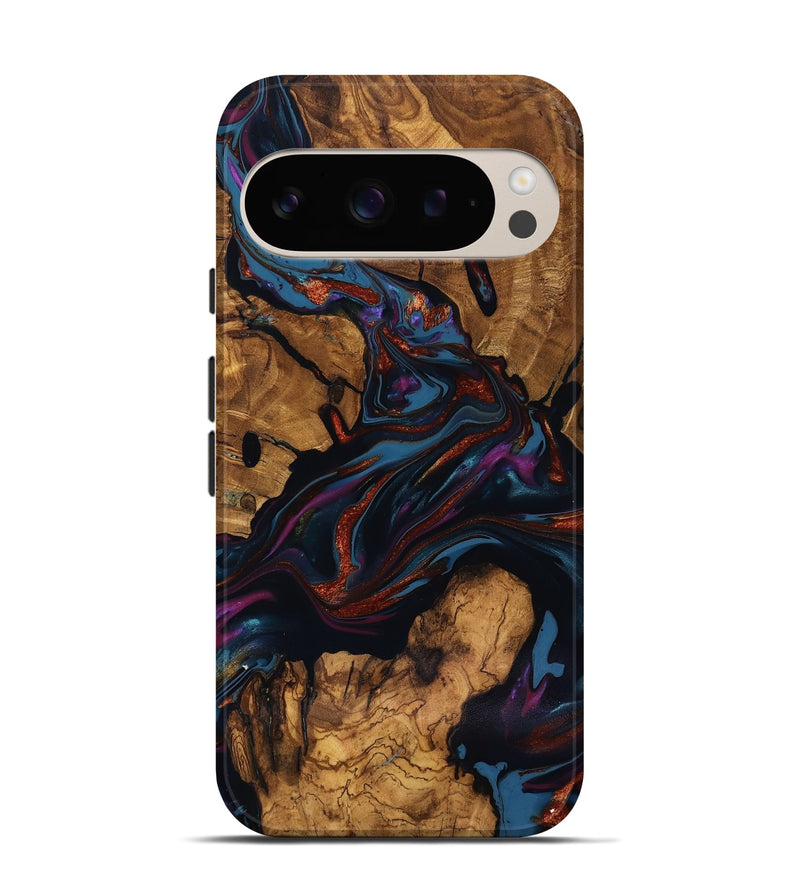 Pixel 9 Pro Wood Live Edge Phone Case - Ana (Ancient Olive, 818924)