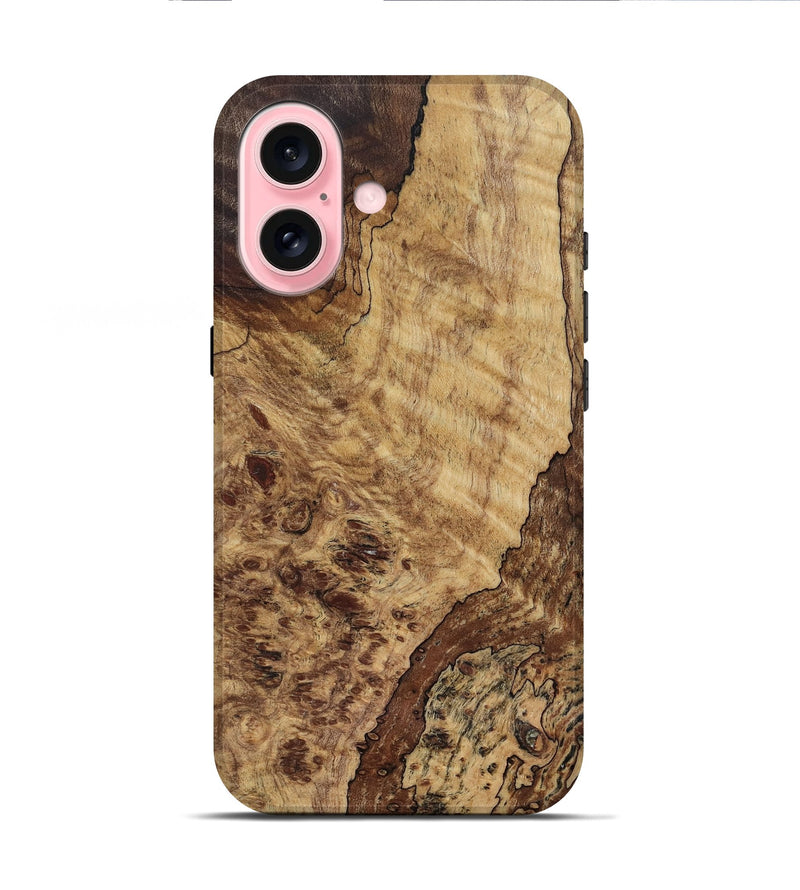 iPhone 16 Wood Live Edge Phone Case - Araceli (Wood Burl, 818927)