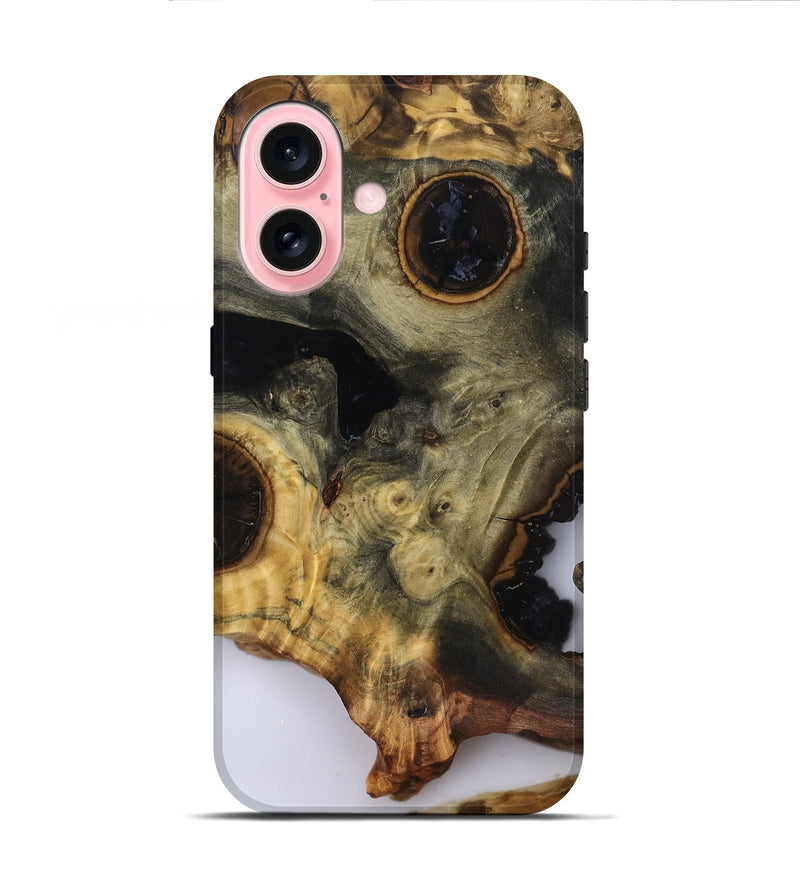 iPhone 16 Wood Live Edge Phone Case - Leonard (Clear, 818928)