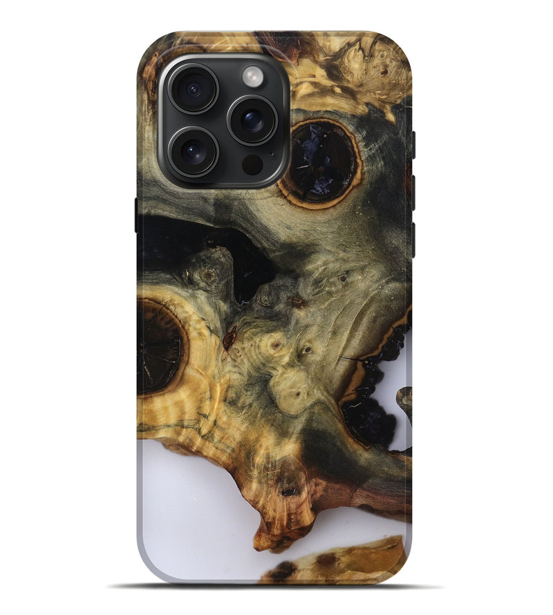 iPhone 16 Pro Max Wood Live Edge Phone Case - Leonard (Clear, 818928)
