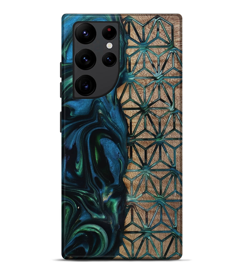 Galaxy S22 Ultra Wood Live Edge Phone Case - Frida (Pattern, 818929)