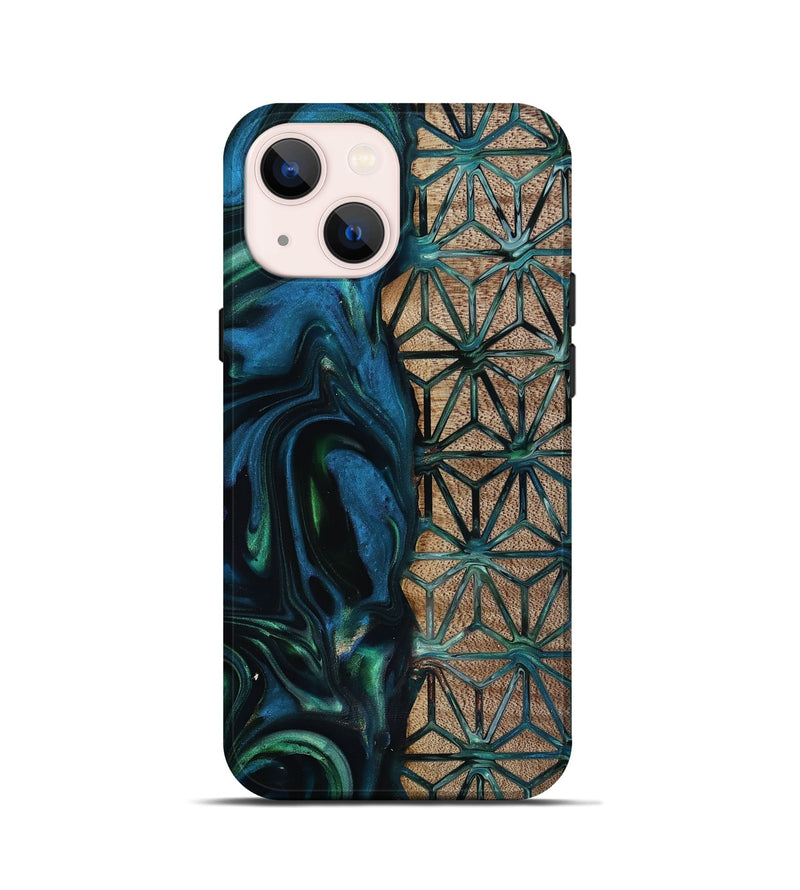 iPhone 13 mini Wood Live Edge Phone Case - Frida (Pattern, 818929)
