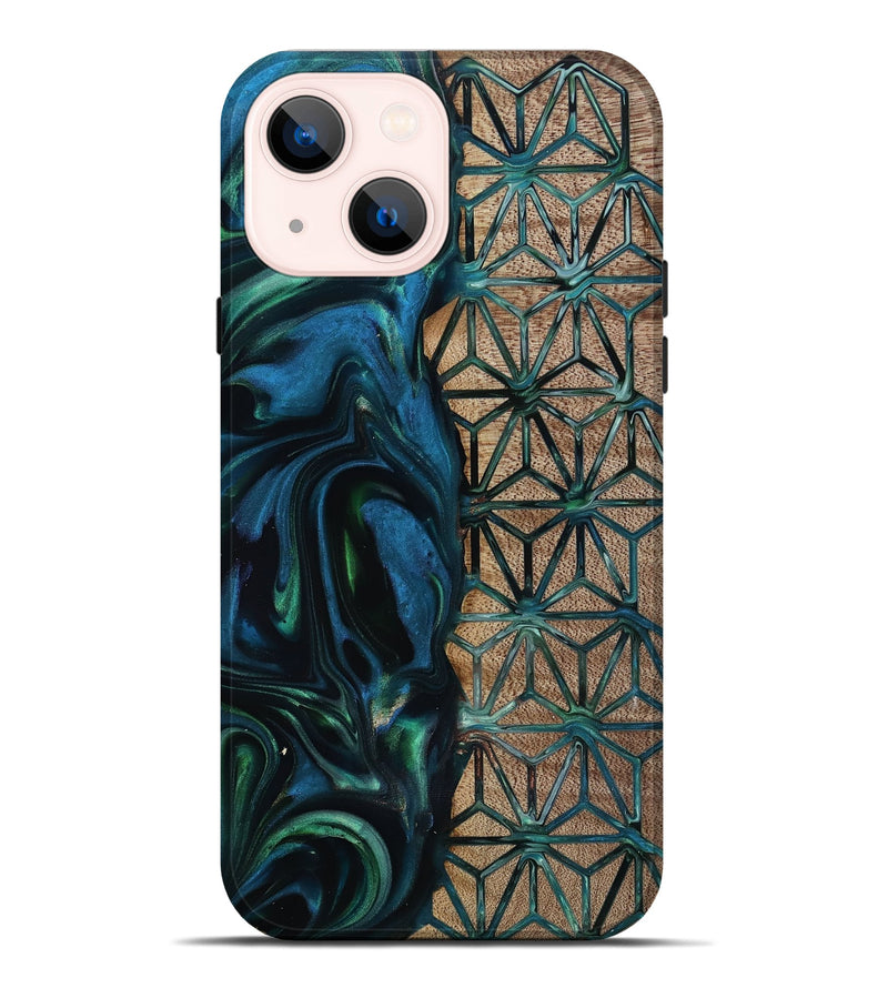 iPhone 14 Plus Wood Live Edge Phone Case - Frida (Pattern, 818929)