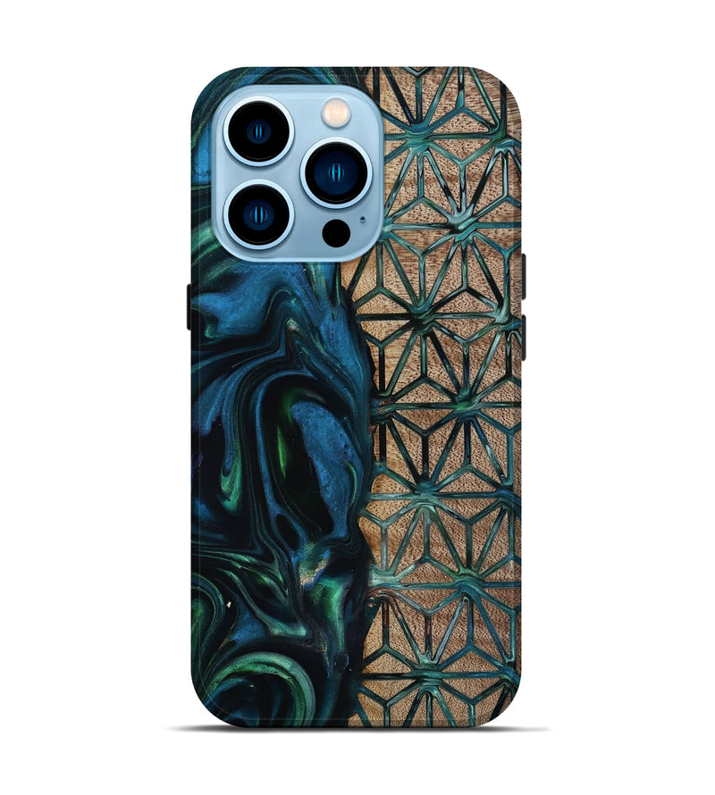iPhone 14 Pro Wood Live Edge Phone Case - Frida (Pattern, 818929)