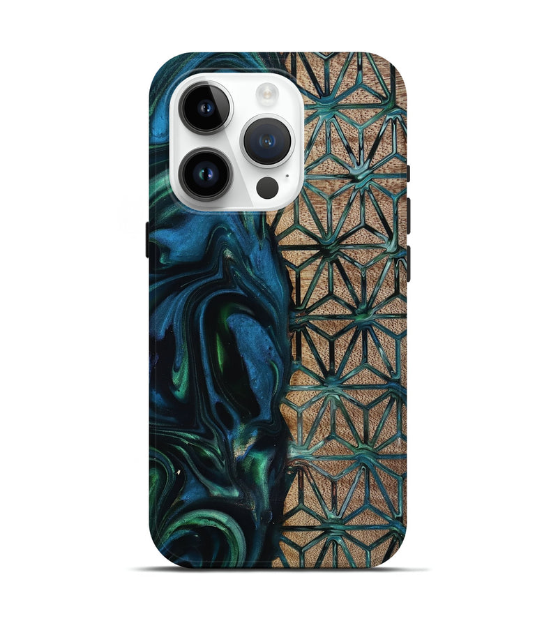 iPhone 15 Pro Wood Live Edge Phone Case - Frida (Pattern, 818929)