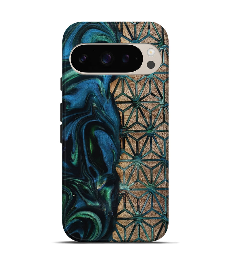 Pixel 9 Wood Live Edge Phone Case - Frida (Pattern, 818929)