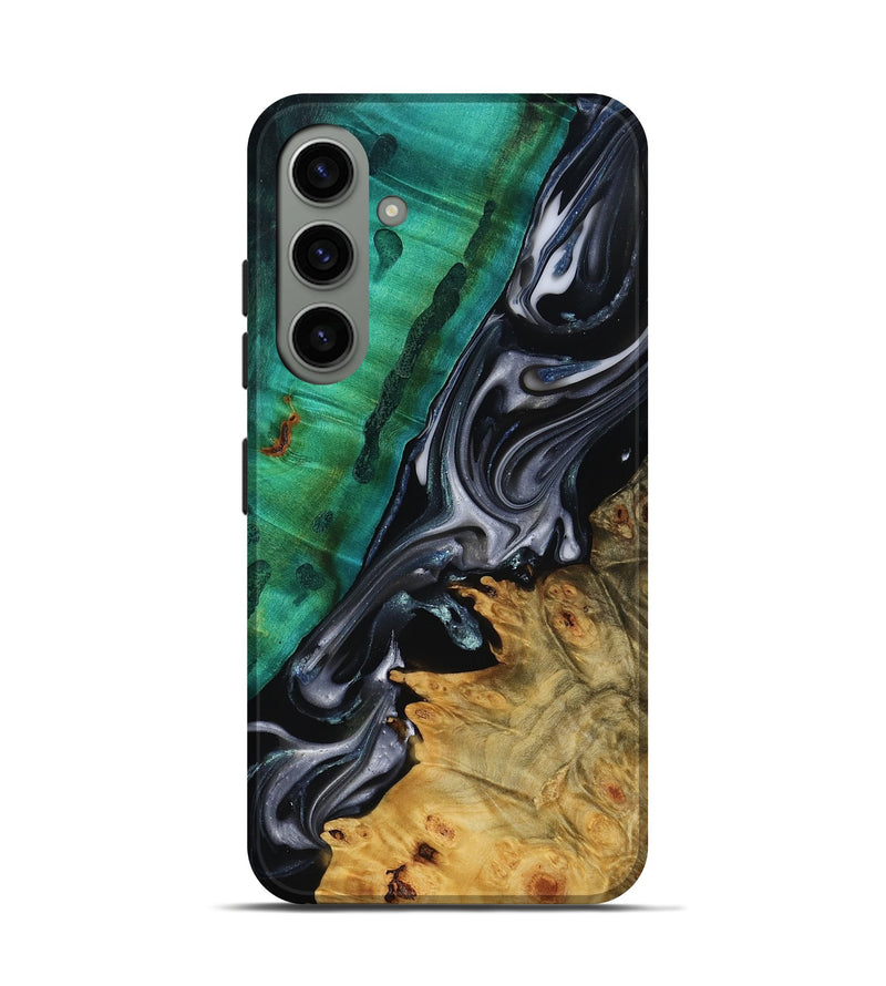 Galaxy S24 Wood Live Edge Phone Case - Mara (Black & White, 818930)
