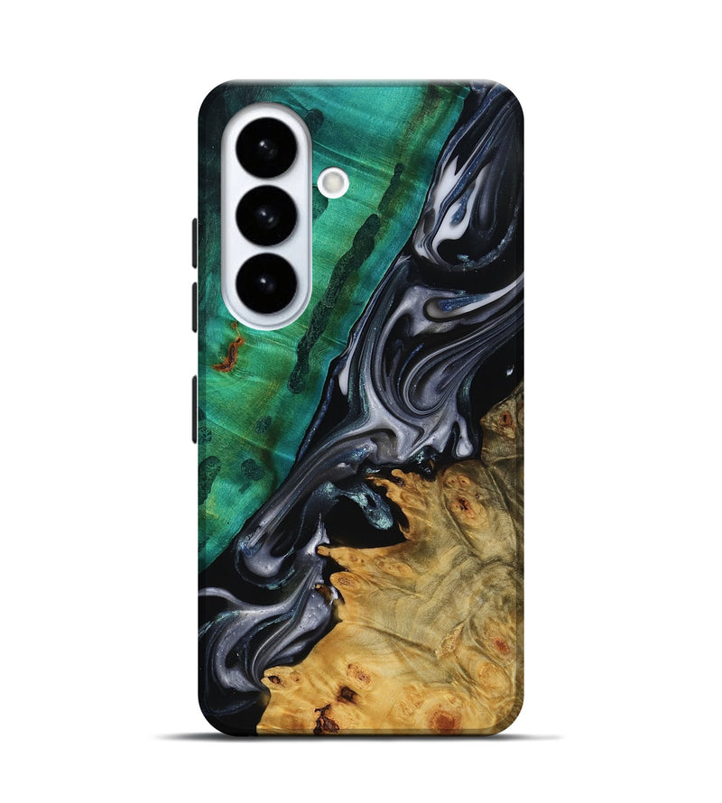 Galaxy S26 Wood Live Edge Phone Case - Mara (Black & White, 818930)
