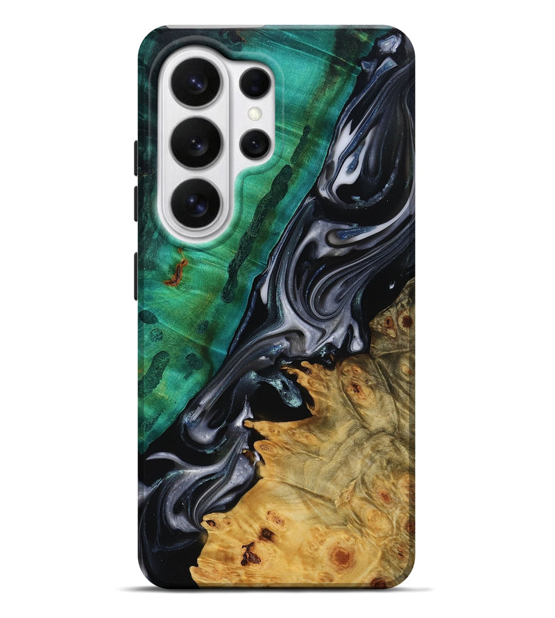 Galaxy S26 Ultra Wood Live Edge Phone Case - Mara (Black & White, 818930)