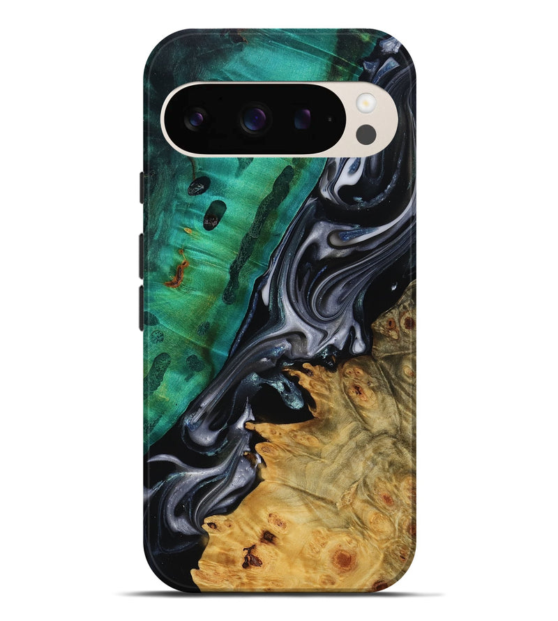 Pixel 9 Pro XL Wood Live Edge Phone Case - Mara (Black & White, 818930)