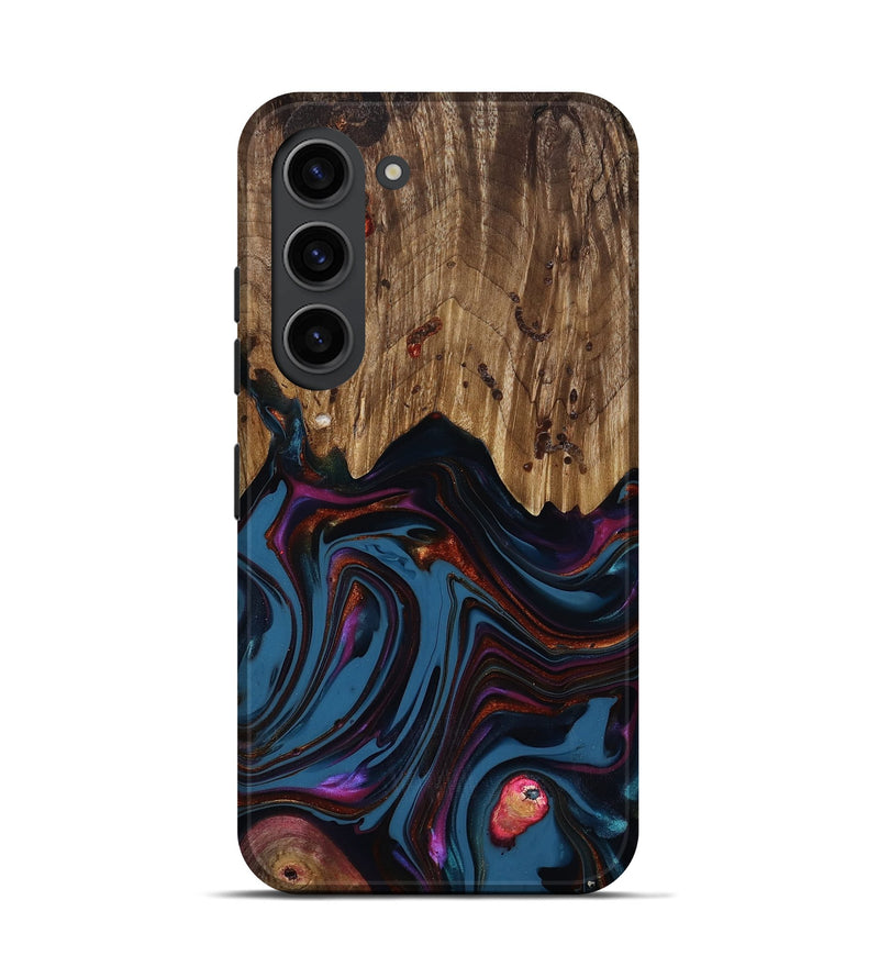 Galaxy S23 Wood Live Edge Phone Case - Yisroel (Blue, 818931)