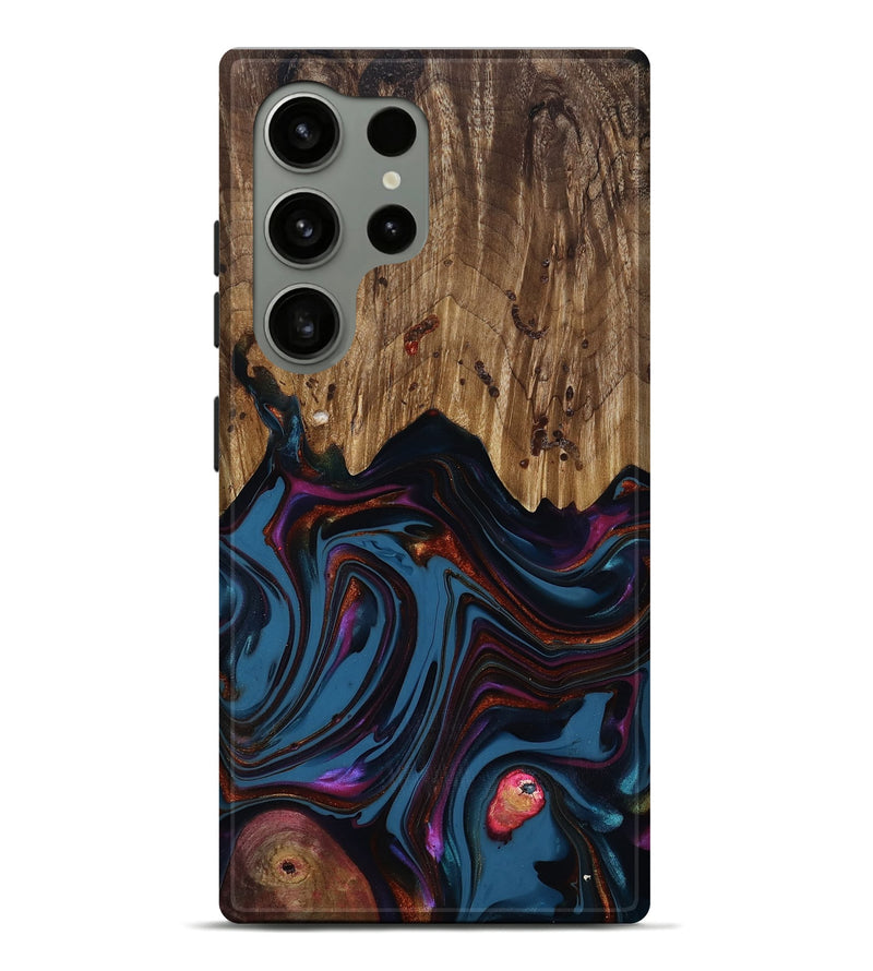 Galaxy S24 Ultra Wood Live Edge Phone Case - Yisroel (Blue, 818931)
