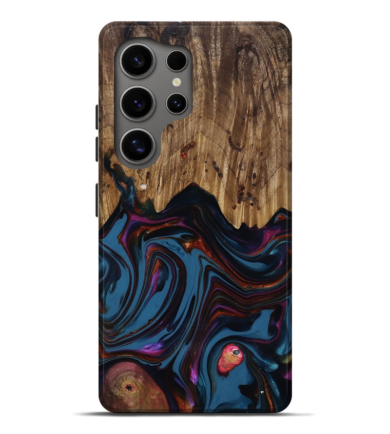 Galaxy S25 Ultra Wood Live Edge Phone Case - Yisroel (Blue, 818931)