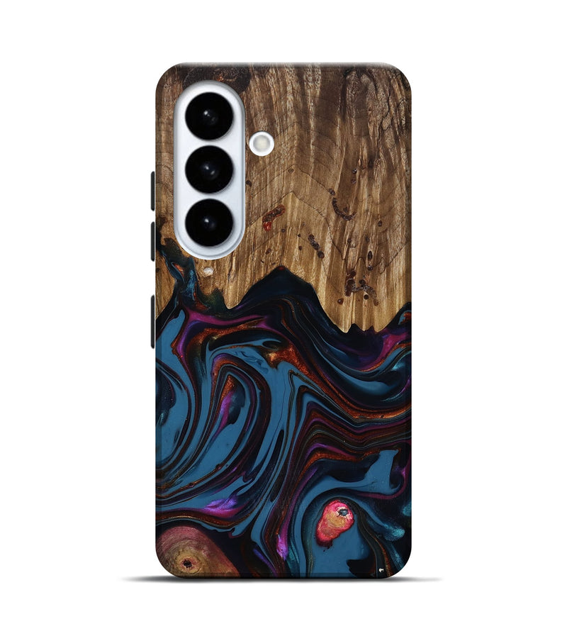Galaxy S26 Wood Live Edge Phone Case - Yisroel (Blue, 818931)