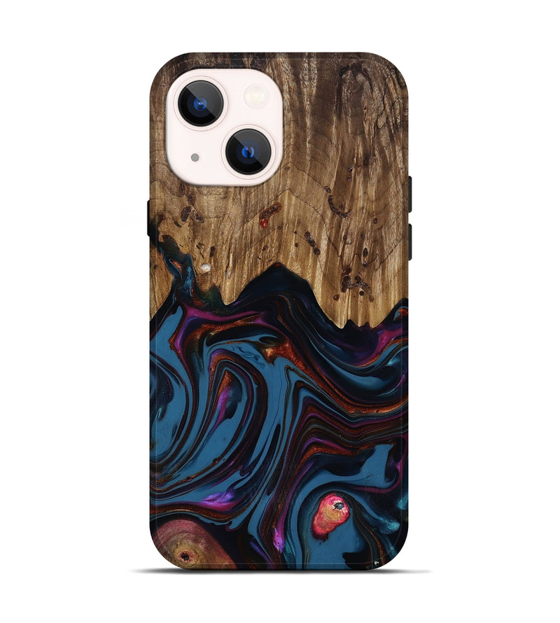 iPhone 14 Wood Live Edge Phone Case - Yisroel (Blue, 818931)