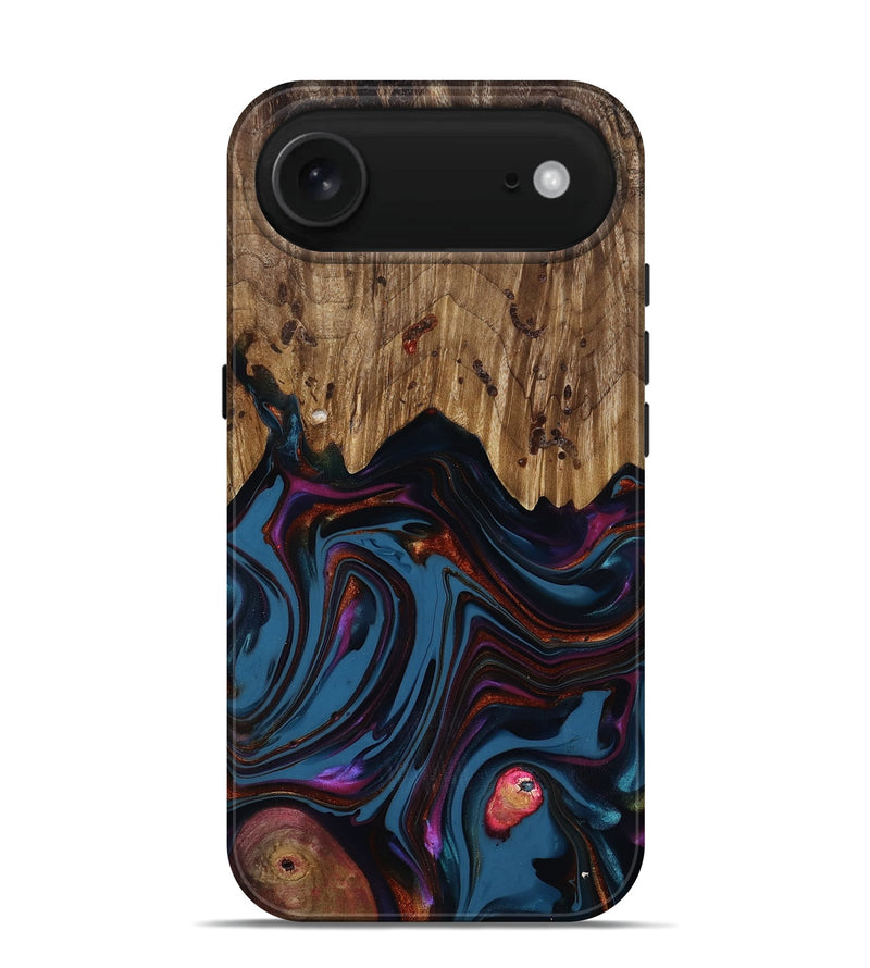 iPhone 17 Air Wood Live Edge Phone Case - Yisroel (Blue, 818931)