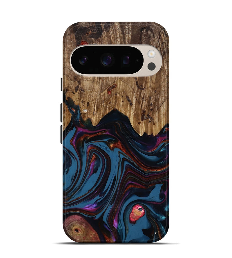 Pixel 10 Wood Live Edge Phone Case - Yisroel (Blue, 818931)