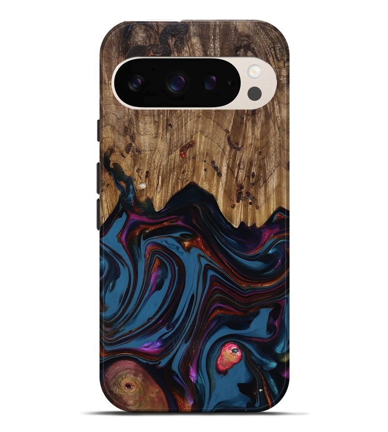 Pixel 10 Pro XL Wood Live Edge Phone Case - Yisroel (Blue, 818931)
