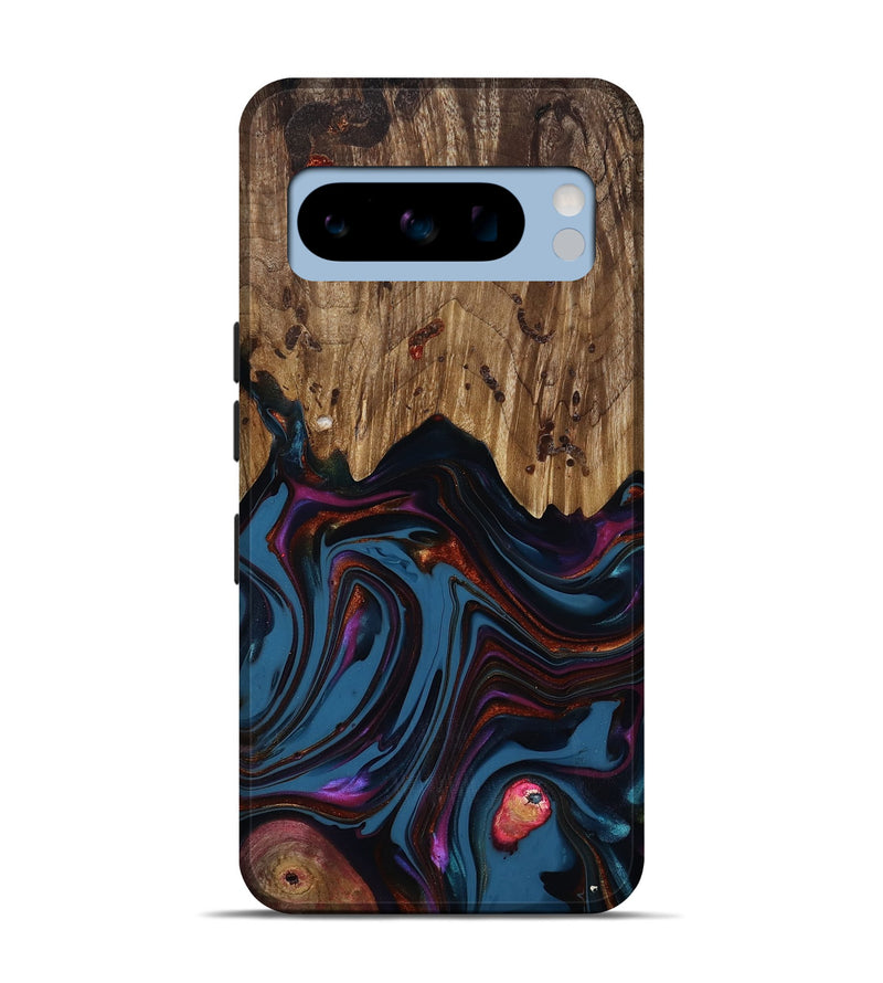 Pixel 8 Pro Wood Live Edge Phone Case - Yisroel (Blue, 818931)