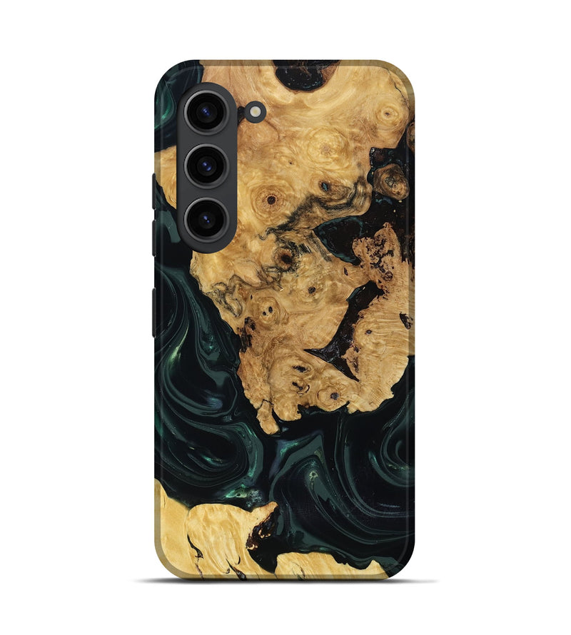 Galaxy S23 Wood Live Edge Phone Case - Iyanna (Green, 818933)