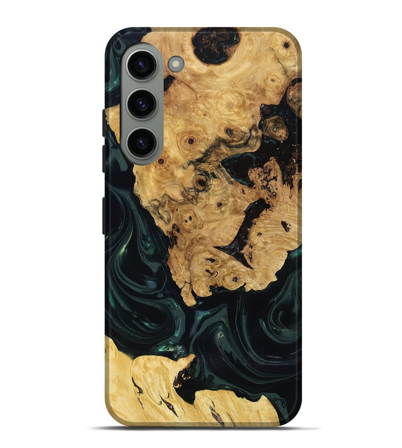 Galaxy S23 Plus Wood Live Edge Phone Case - Iyanna (Green, 818933)