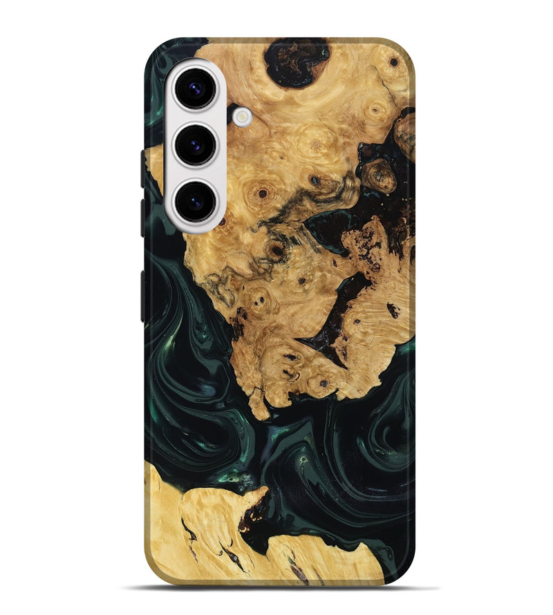 Galaxy S25 Plus Wood Live Edge Phone Case - Iyanna (Green, 818933)