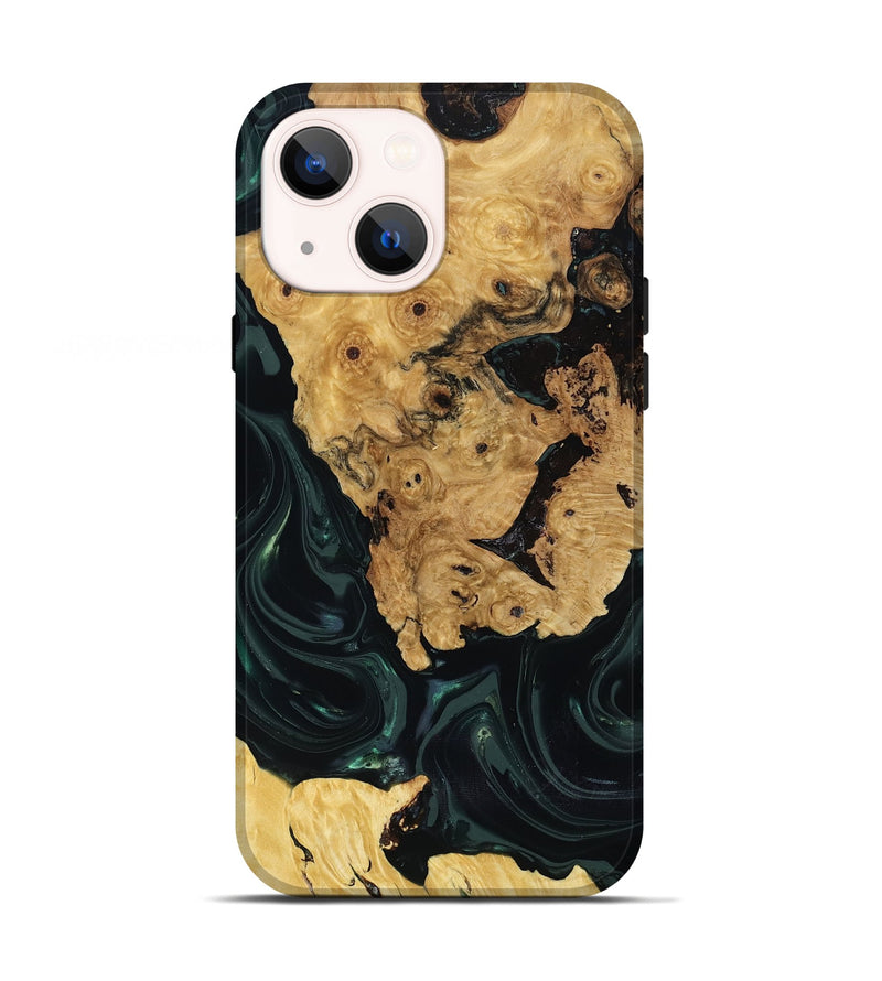 iPhone 13 Wood Live Edge Phone Case - Iyanna (Green, 818933)