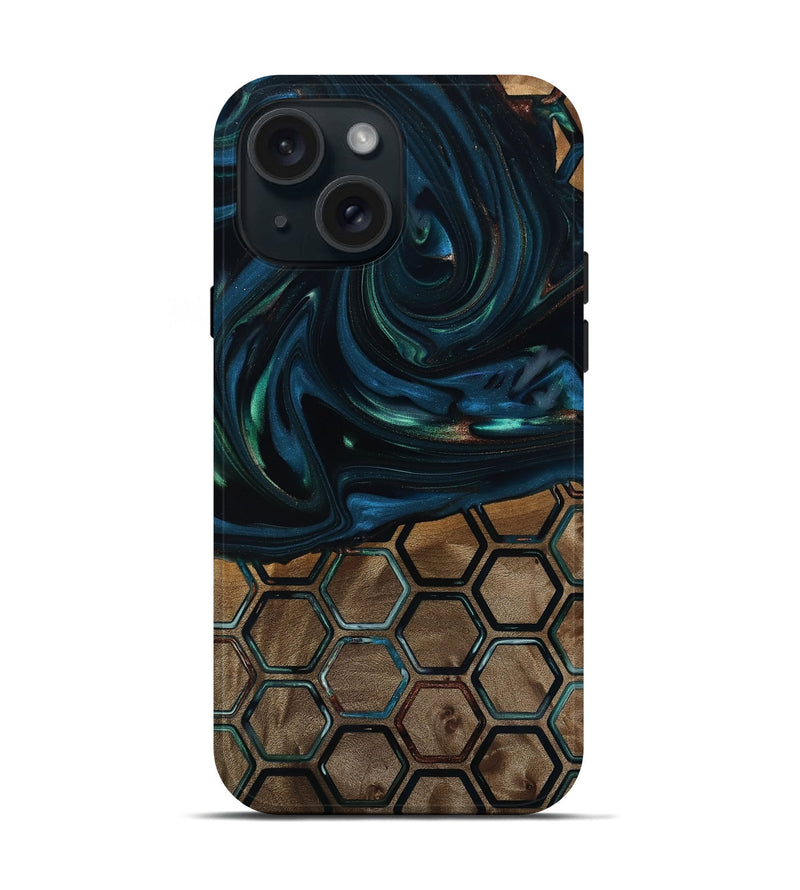 iPhone 15 Wood Live Edge Phone Case - Braedon (Pattern, 818936)