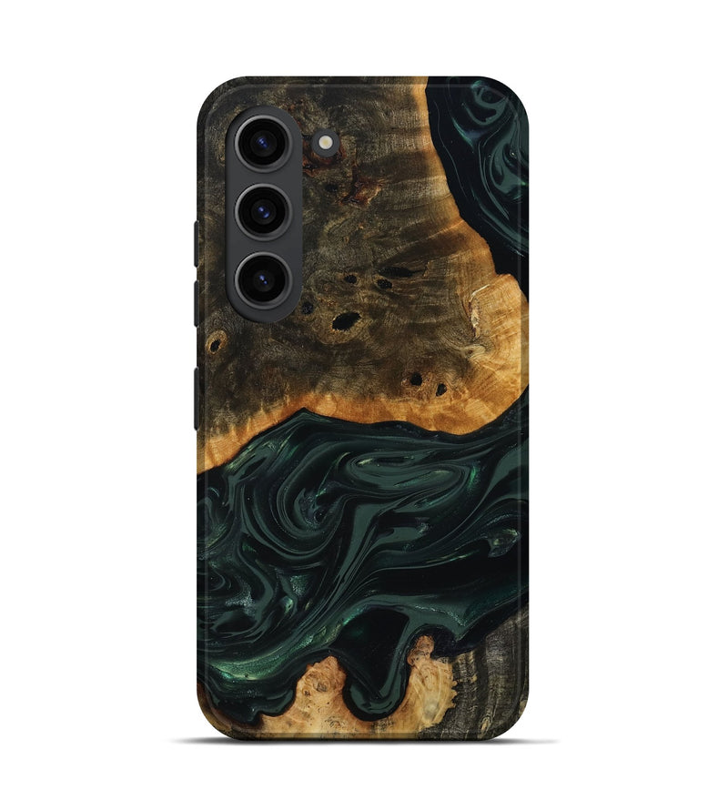 Galaxy S23 Wood Live Edge Phone Case - Chanda (Green, 818937)