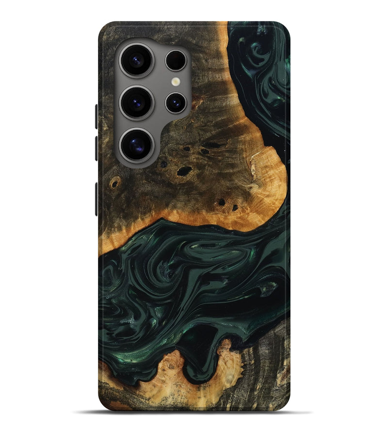 Galaxy S25 Ultra Wood Live Edge Phone Case - Chanda (Green, 818937)