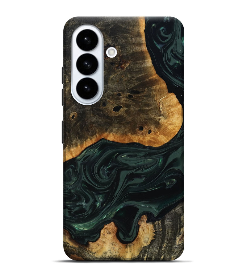 Galaxy S26 Plus Wood Live Edge Phone Case - Chanda (Green, 818937)