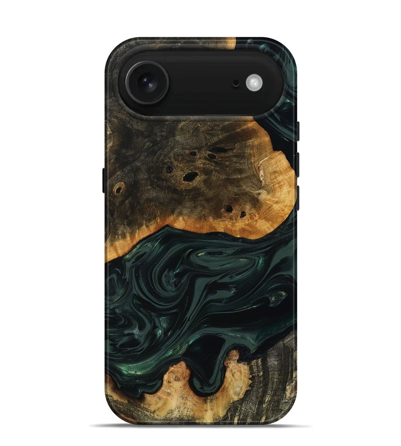 iPhone 17 Air Wood Live Edge Phone Case - Chanda (Green, 818937)