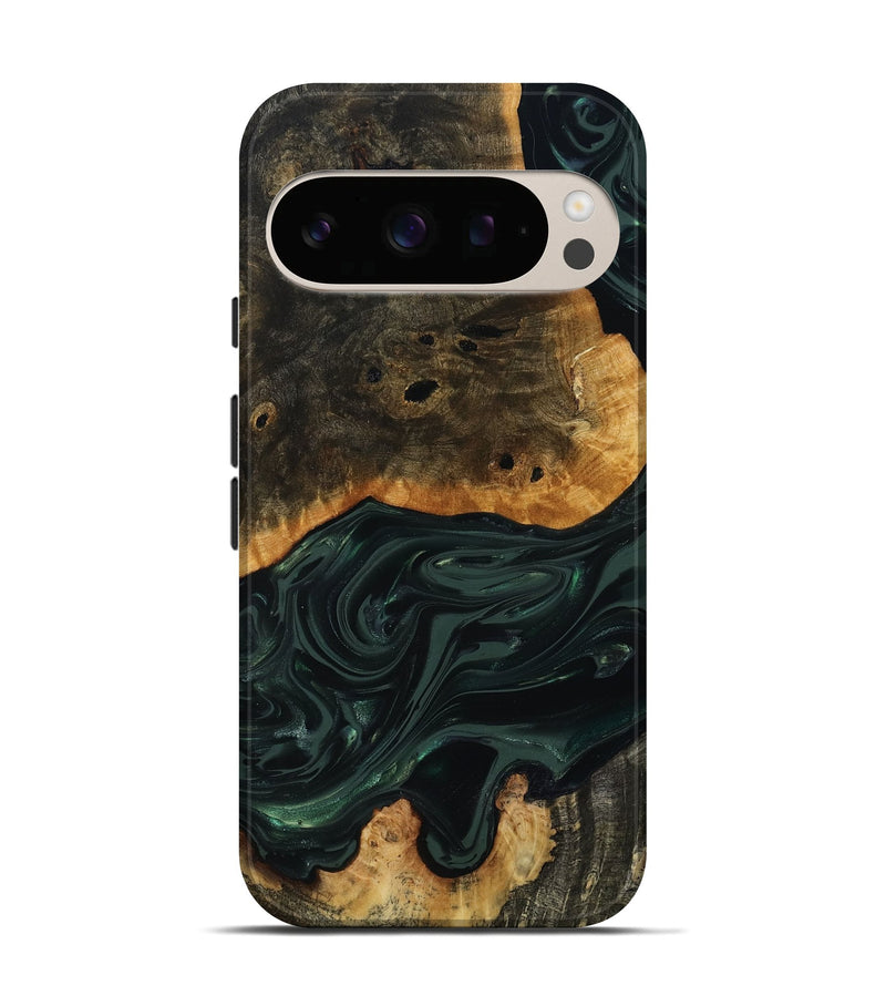 Pixel 10 Pro Wood Live Edge Phone Case - Chanda (Green, 818937)