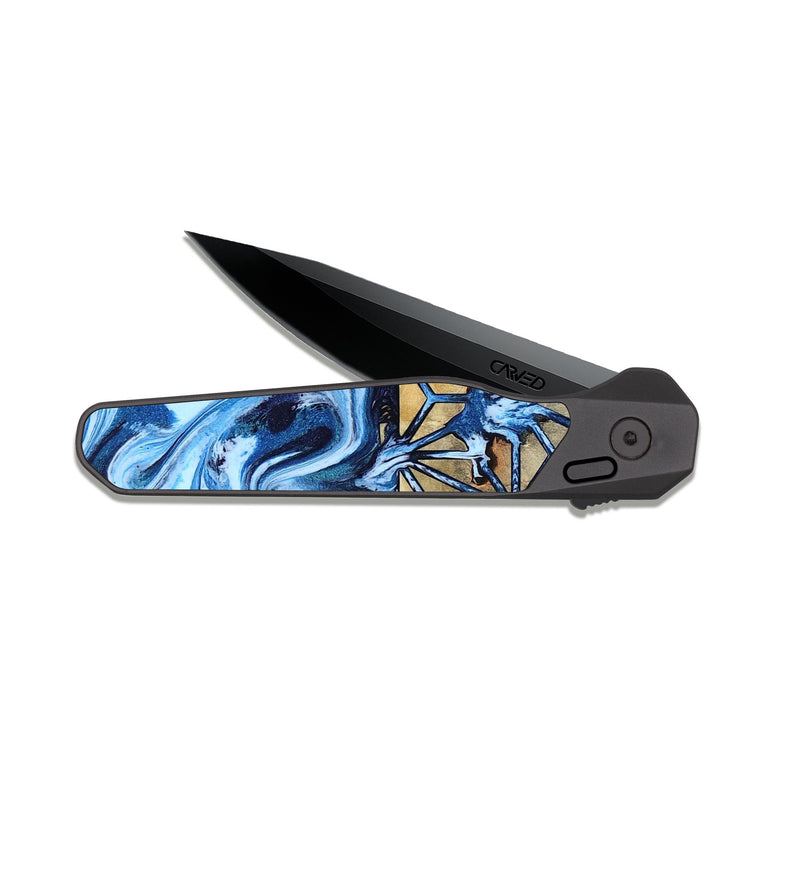 EDC Dark Slate Wood Pocket Knife - Tatyana (Pattern, 818944)