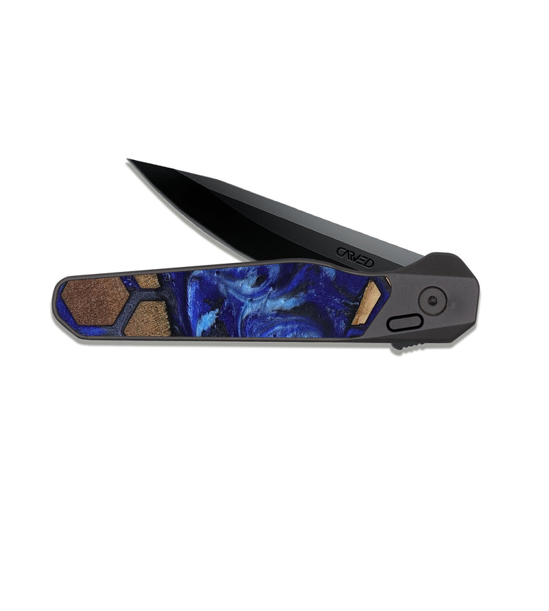 EDC Dark Slate Wood Pocket Knife - Kittie (Pattern, 818946)