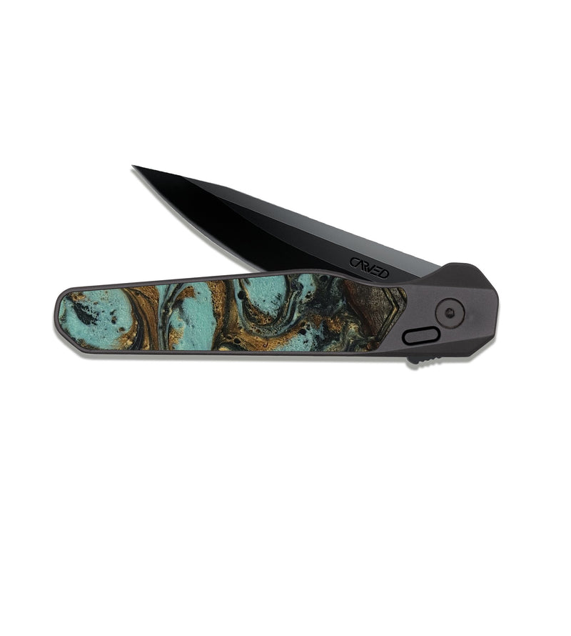 EDC Dark Slate Wood Pocket Knife - Kenny (Pattern, 818957)