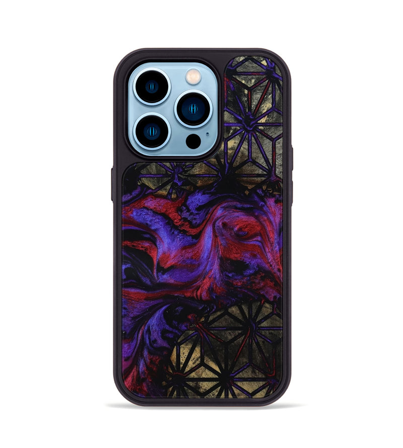 iPhone 14 Pro Wood Phone Case - Amiah (Pattern, 818958)