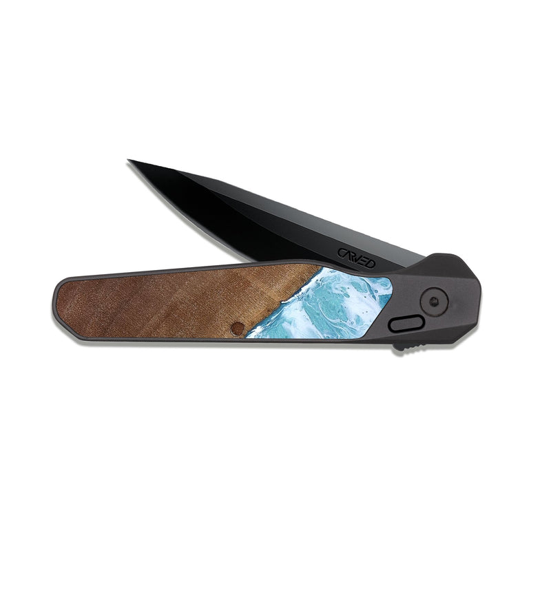 EDC Dark Slate Wood Pocket Knife - Salma (Coastal, 818966)