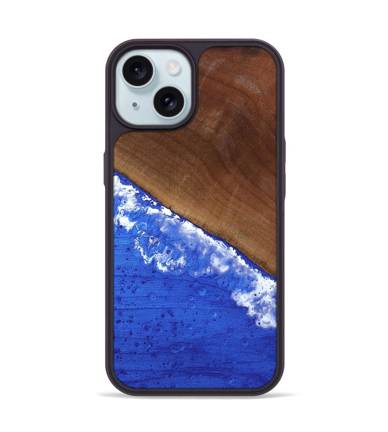 iPhone 15 Wood Phone Case - Iris (Coastal, 818970)