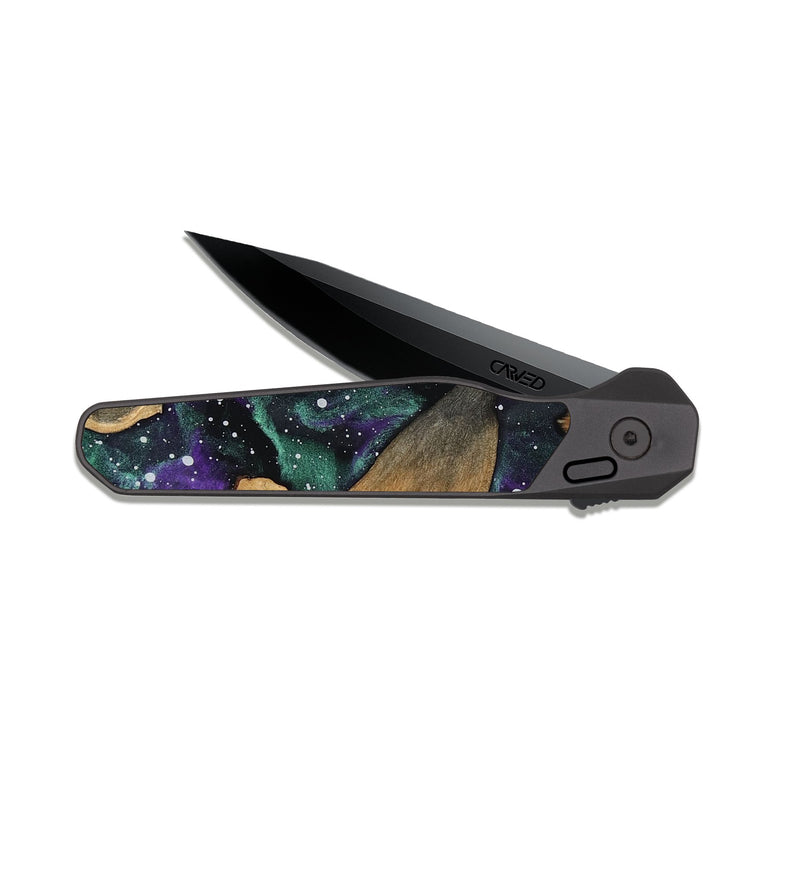 EDC Dark Slate Wood Pocket Knife - Livia (Cosmos, 818982)