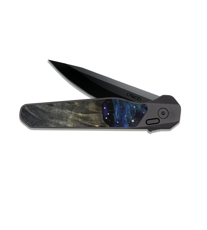 EDC Dark Slate Wood Pocket Knife - Elvera (Cosmos, 818987)