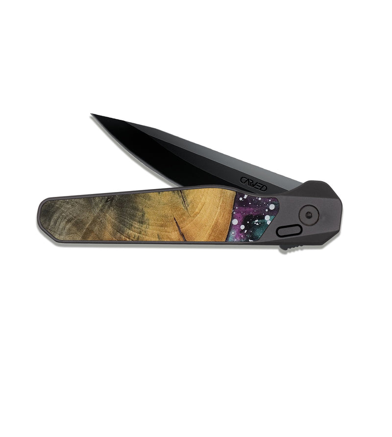 EDC Dark Slate Wood Pocket Knife - Caryl (Cosmos, 819006)