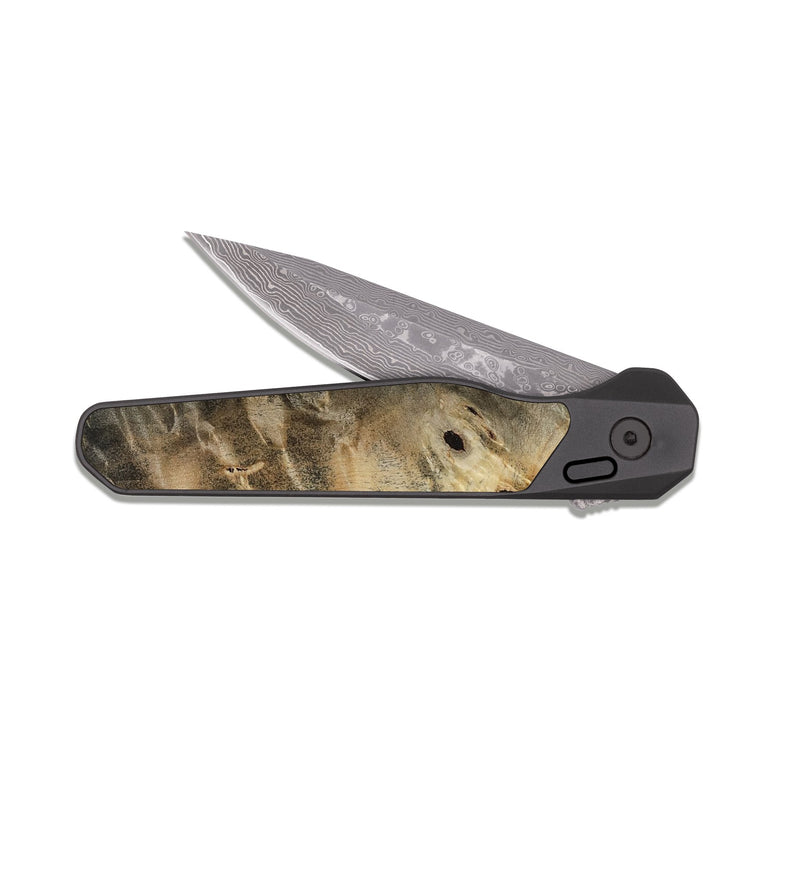 EDC Dark Damascus Wood Pocket Knife - Karim (Purple, 819030)
