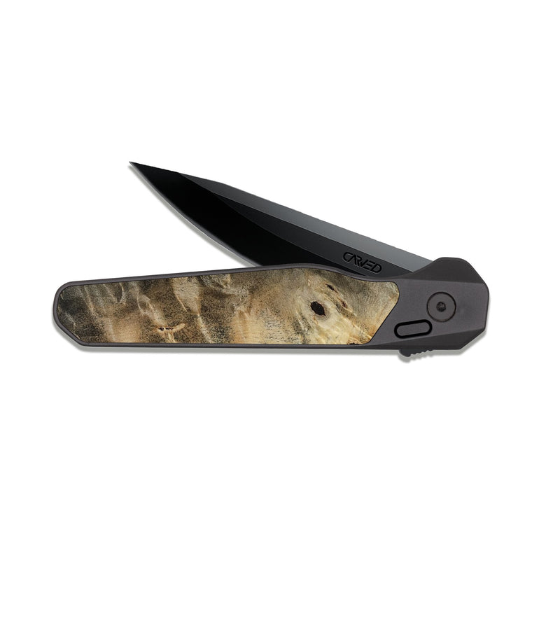 EDC Dark Slate Wood Pocket Knife - Karim (Purple, 819030)
