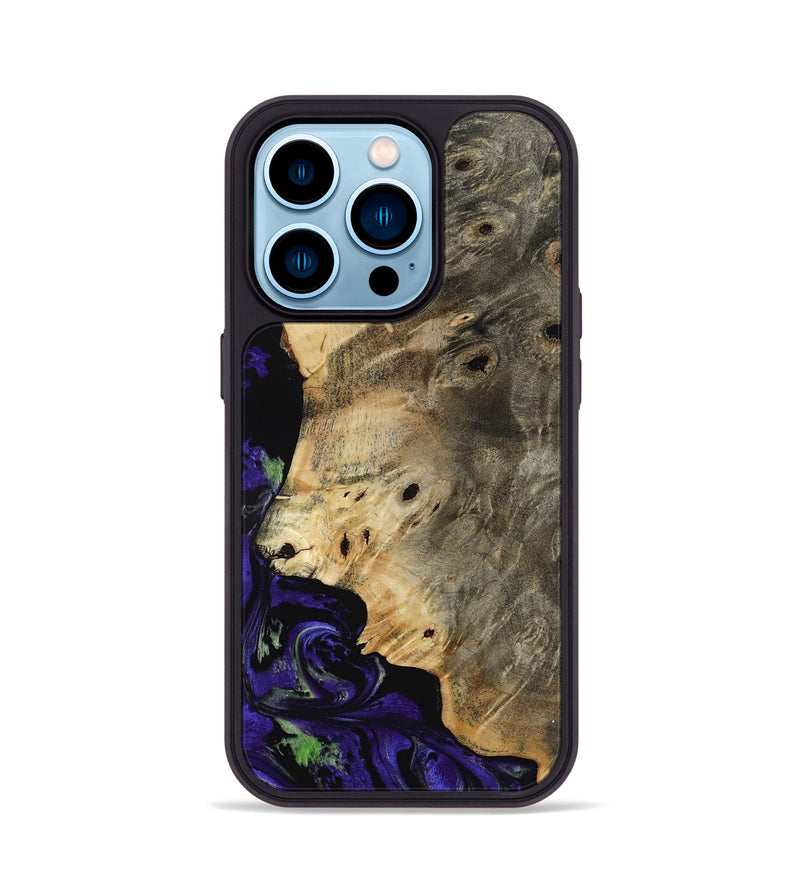 iPhone 14 Pro Wood Phone Case - Karim (Purple, 819030)