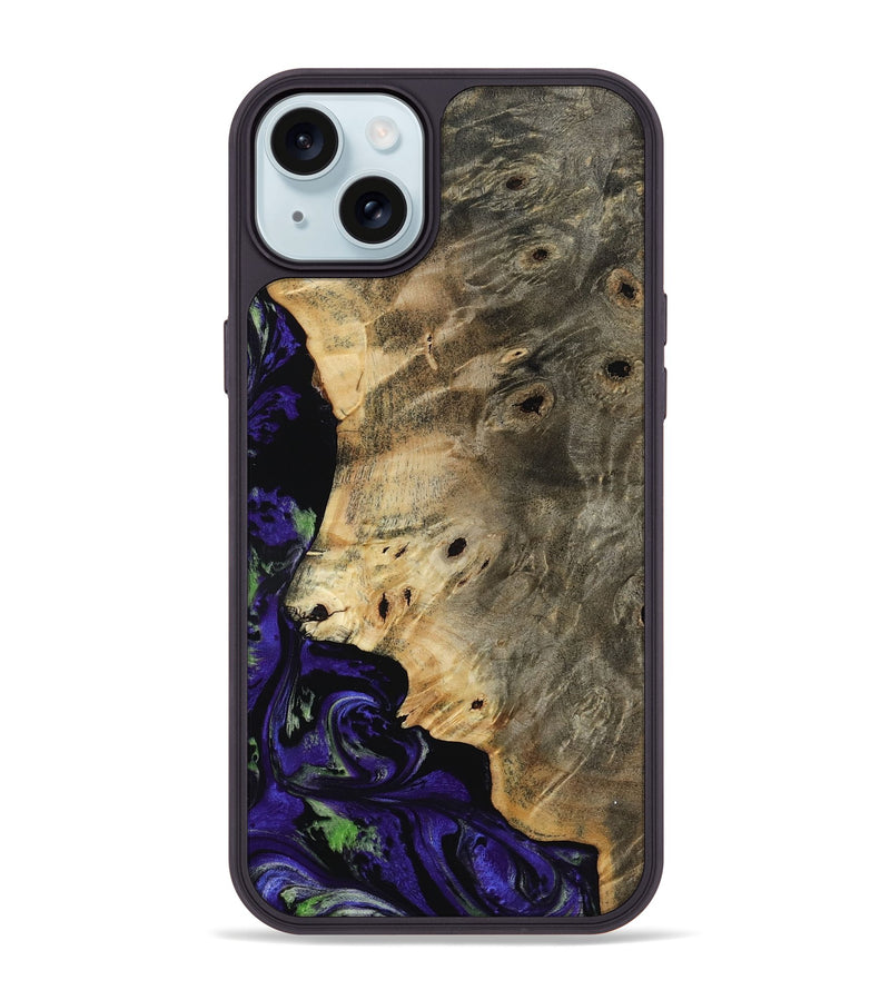 iPhone 15 Plus Wood Phone Case - Karim (Purple, 819030)